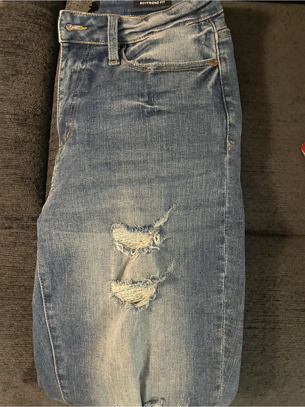 Judy Blue Light Blue Relaxed Fit Distressed Women’s Jeans